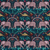CLARKE AND CLARKE F1487/02.CAC.0 ZAMBEZI SATIN NAVY Fabric - Eade's Wallpaper