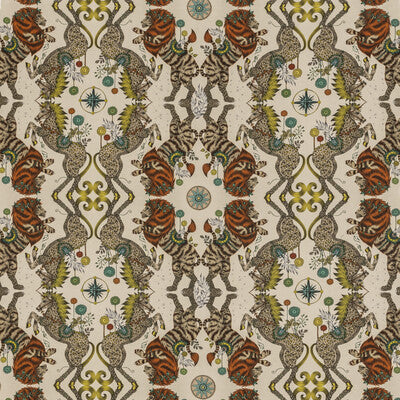 CLARKE AND CLARKE F1488/01.CAC.0 CASPIAN LINEN GOLD Fabric - Eade's Wallpaper