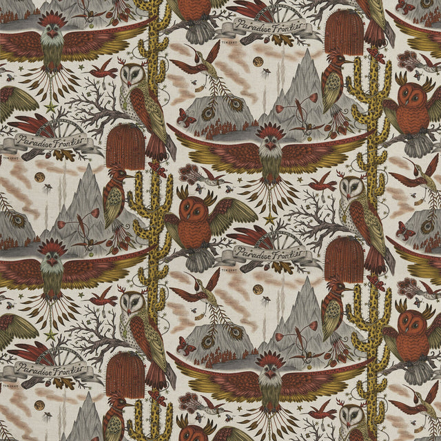 CLARKE AND CLARKE F1489/02.CAC.0 FRONTIER LINEN GOLD Fabric - Eade's Wallpaper