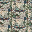 CLARKE AND CLARKE F1489/03.CAC.0 FRONTIER LINEN GREEN Fabric - Eade's Wallpaper