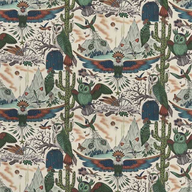 CLARKE AND CLARKE F1489/03.CAC.0 FRONTIER LINEN GREEN Fabric - Eade's Wallpaper