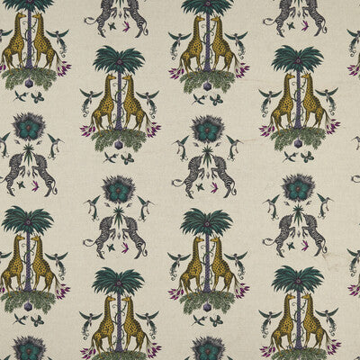 CLARKE AND CLARKE F1490/02.CAC.0 CREATURA LINEN YELLOW Fabric - Eade's Wallpaper