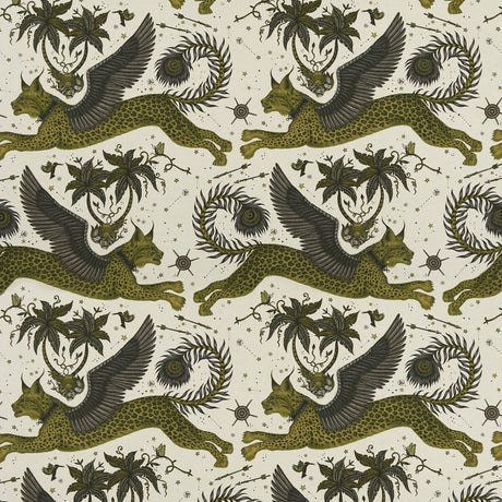 CLARKE AND CLARKE F1492/01.CAC.0 LYNX LINEN GOLD Fabric - Eade's Wallpaper