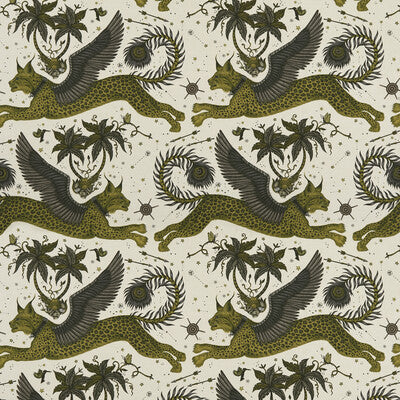 CLARKE AND CLARKE F1492/01.CAC.0 LYNX LINEN GOLD Fabric - Eade's Wallpaper