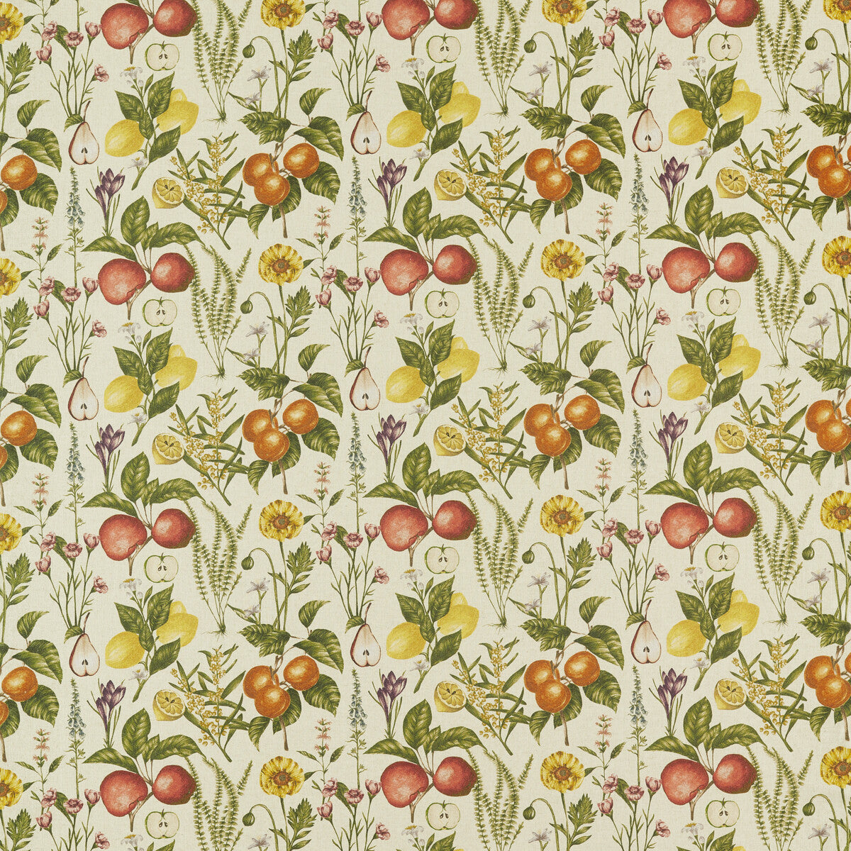 CLARKE AND CLARKE F1509/04.CAC.0 SORENTO MULTI/LINEN Fabric - Eade's Wallpaper