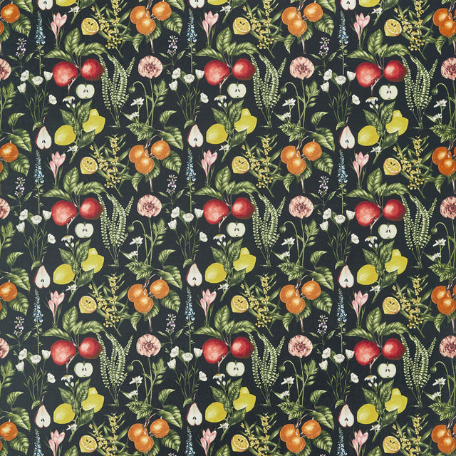 CLARKE AND CLARKE F1510/01.CAC.0 SORENTO EBONY VELVET Fabric - Eade's Wallpaper