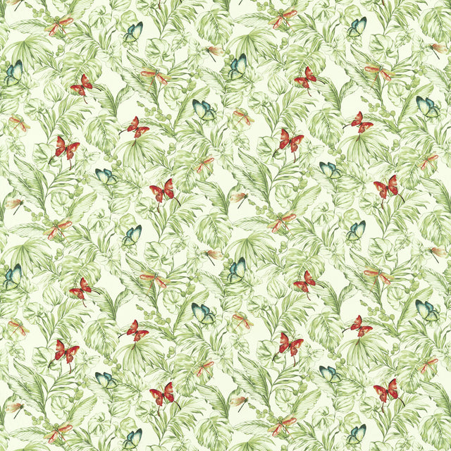 CLARKE AND CLARKE F1513/05.CAC.0 ACADIA OLIVE/SPICE Fabric - Eade's Wallpaper