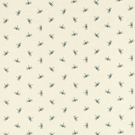 CLARKE AND CLARKE F1514/04.CAC.0 DAMSEL TEAL Fabric - Eade's Wallpaper