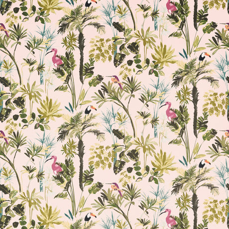 CLARKE AND CLARKE F1517/01.CAC.0 PALM BLUSH VELVET Fabric - Eade's Wallpaper