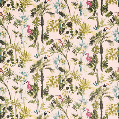CLARKE AND CLARKE F1517/01.CAC.0 PALM BLUSH VELVET Fabric - Eade's Wallpaper
