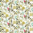 CLARKE AND CLARKE F1518/01.CAC.0 PALM CHARCOAL/CITRON Fabric - Eade's Wallpaper