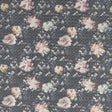 CLARKE AND CLARKE F1523/01.CAC.0 CAMILE BLUSH/CHARCOAL Fabric - Eade's Wallpaper