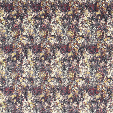 CLARKE AND CLARKE F1539/05.CAC.0 ROSEDENE RASPBERRY/OCHRE Fabric - Eade's Wallpaper
