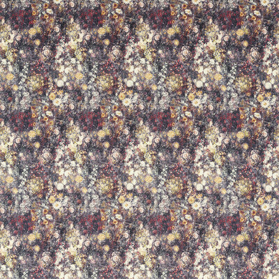 CLARKE AND CLARKE F1539/05.CAC.0 ROSEDENE RASPBERRY/OCHRE Fabric - Eade's Wallpaper
