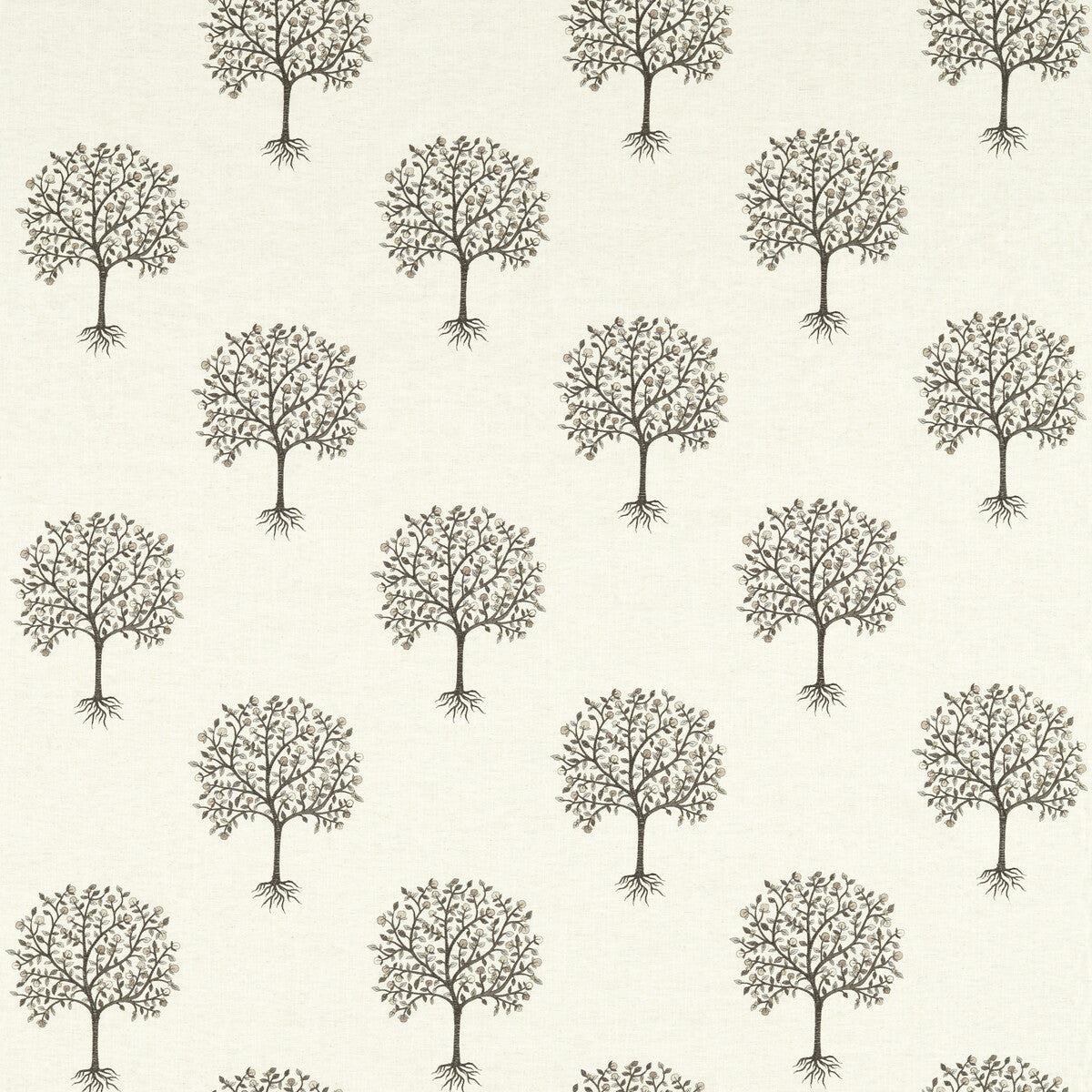 CLARKE AND CLARKE F1541/02.CAC.0 BERGAMOT CHARCOAL/LINEN Fabric - Eade's Wallpaper