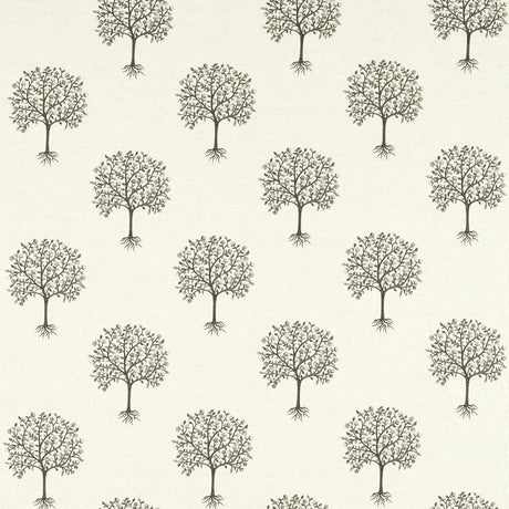 CLARKE AND CLARKE F1541/02.CAC.0 BERGAMOT CHARCOAL/LINEN Fabric - Eade's Wallpaper