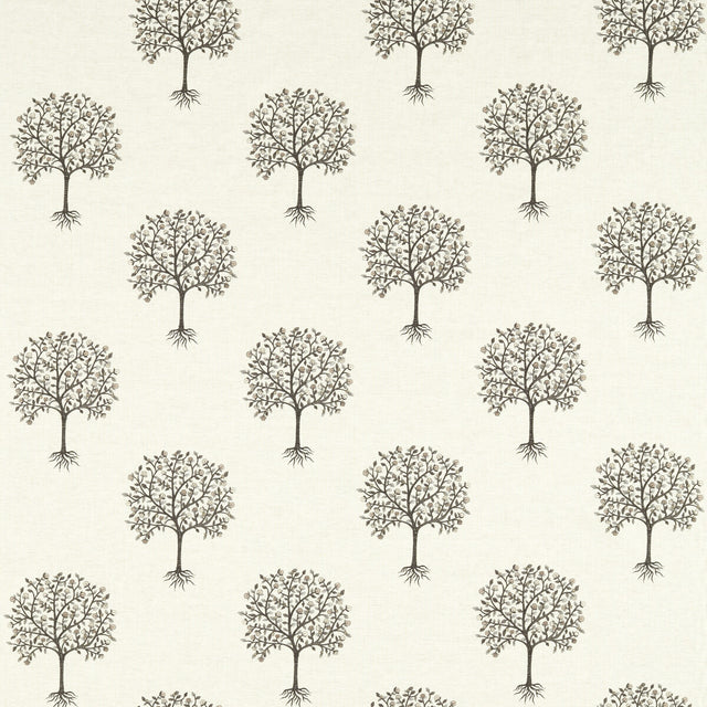 CLARKE AND CLARKE F1541/02.CAC.0 BERGAMOT CHARCOAL/LINEN Fabric - Eade's Wallpaper