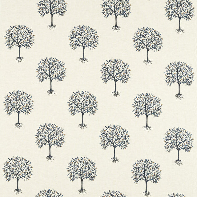 CLARKE AND CLARKE F1541/03.CAC.0 BERGAMOT DENIM/MIDNIGHT Fabric - Eade's Wallpaper