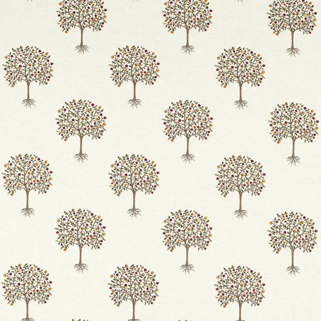 CLARKE AND CLARKE F1541/04.CAC.0 BERGAMOT MULTI/LINEN Fabric - Eade's Wallpaper
