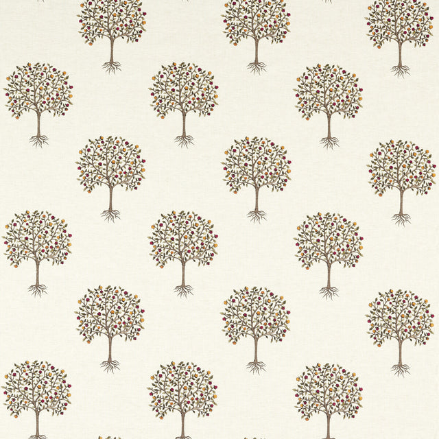 CLARKE AND CLARKE F1541/04.CAC.0 BERGAMOT MULTI/LINEN Fabric - Eade's Wallpaper