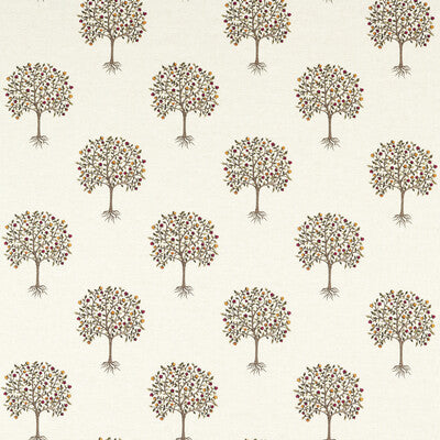 CLARKE AND CLARKE F1541/04.CAC.0 BERGAMOT MULTI/LINEN Fabric - Eade's Wallpaper