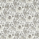 CLARKE AND CLARKE F1542/01.CAC.0 LUCIENNE CHARCOAL/LINEN Fabric - Eade's Wallpaper