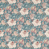 CLARKE AND CLARKE F1542/04.CAC.0 LUCIENNE TEAL Fabric - Eade's Wallpaper