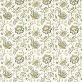 CLARKE AND CLARKE F1543/04.CAC.0 ADELINE TEAL Fabric - Eade's Wallpaper