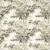 CLARKE AND CLARKE F1546/01.CAC.0 HABITAT CHARCOAL/LINEN Fabric - Eade's Wallpaper