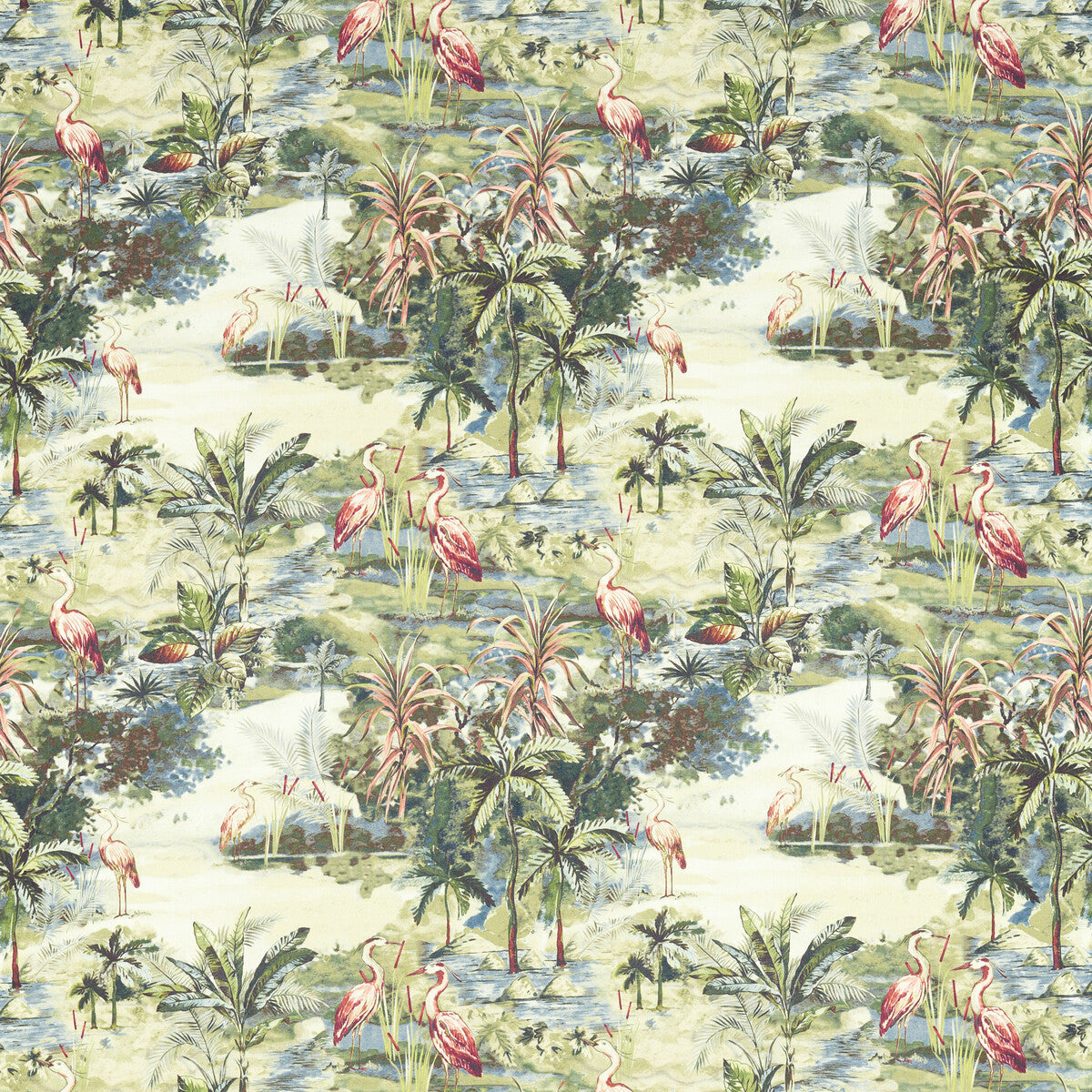 CLARKE AND CLARKE F1546/02.CAC.0 HABITAT LAGOON Fabric - Eade's Wallpaper