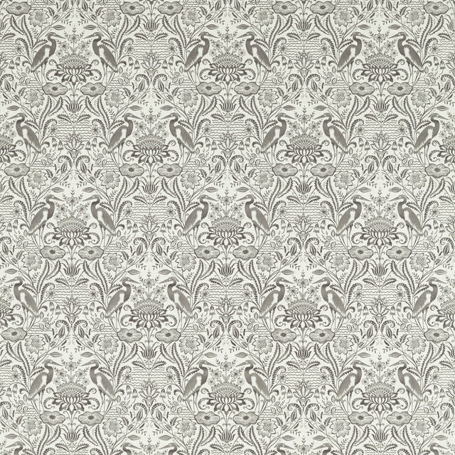 CLARKE AND CLARKE F1547/02.CAC.0 NAKURU CHARCOAL/LINEN Fabric - Eade's Wallpaper