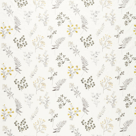CLARKE AND CLARKE F1554/03.CAC.0 BRIGITTE PEWTER/CHARTREUSE Fabric - Eade's Wallpaper