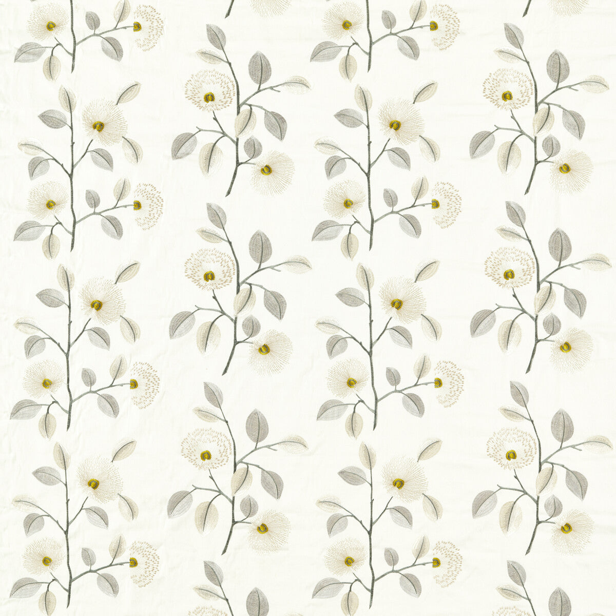 CLARKE AND CLARKE F1555/03.CAC.0 MONIQUE NATURAL/PEWTER Fabric - Eade's Wallpaper
