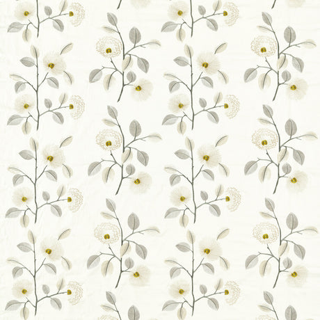CLARKE AND CLARKE F1555/03.CAC.0 MONIQUE NATURAL/PEWTER Fabric - Eade's Wallpaper
