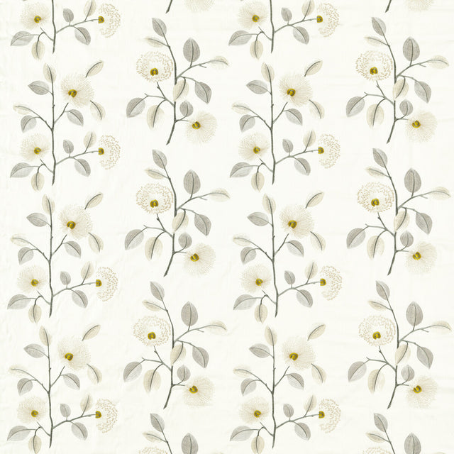 CLARKE AND CLARKE F1555/03.CAC.0 MONIQUE NATURAL/PEWTER Fabric - Eade's Wallpaper