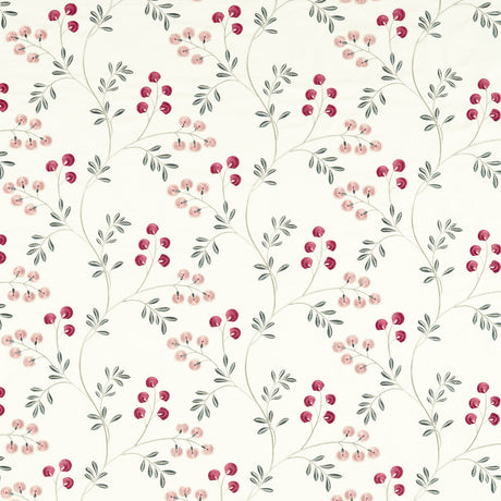 CLARKE AND CLARKE F1556/02.CAC.0 ROCHELLE BLUSH/RASPBERRY Fabric - Eade's Wallpaper