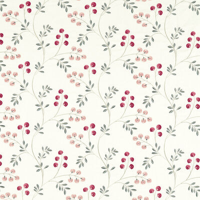 CLARKE AND CLARKE F1556/02.CAC.0 ROCHELLE BLUSH/RASPBERRY Fabric - Eade's Wallpaper