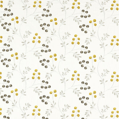 CLARKE AND CLARKE F1556/03.CAC.0 ROCHELLE PEWTER/CHARTREUSE Fabric - Eade's Wallpaper