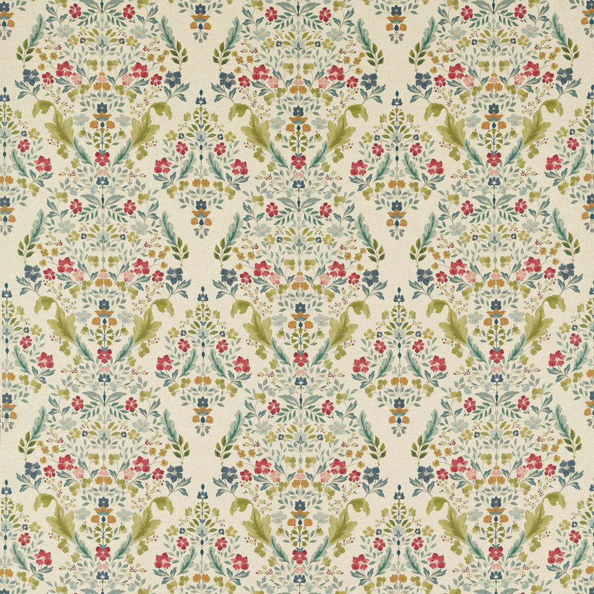 CLARKE AND CLARKE F1558/02.CAC.0 GAWTHORPE FOREST/LINEN Fabric - Eade's Wallpaper