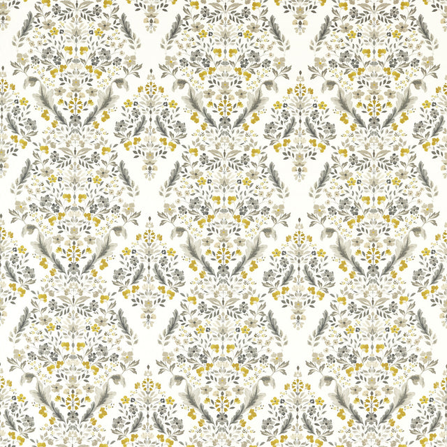 CLARKE AND CLARKE F1559/01.CAC.0 GAWTHORPE CHARCOAL Fabric - Eade's Wallpaper
