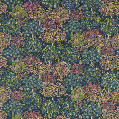 CLARKE AND CLARKE F1562/03.CAC.0 TATTON MIDNIGHT Fabric - Eade's Wallpaper