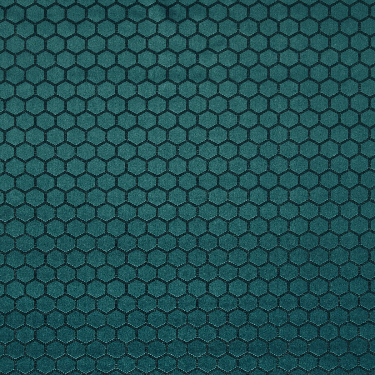CLARKE AND CLARKE F1565/05.CAC.0 HEXA PEACOCK Fabric - Eade's Wallpaper