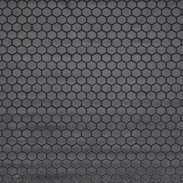 CLARKE AND CLARKE F1565/06.CAC.0 HEXA SMOKE Fabric - Eade's Wallpaper