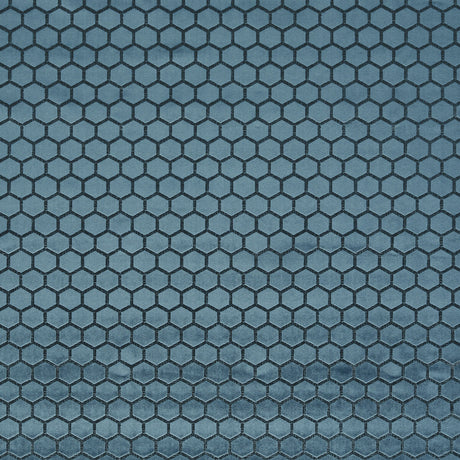 CLARKE AND CLARKE F1565/09.CAC.0 HEXA TEAL Fabric - Eade's Wallpaper