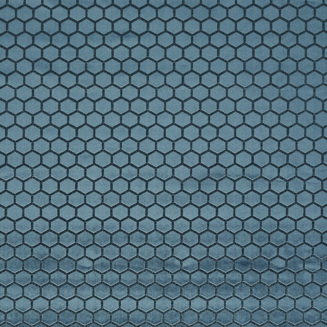 CLARKE AND CLARKE F1565/09.CAC.0 HEXA TEAL Fabric - Eade's Wallpaper