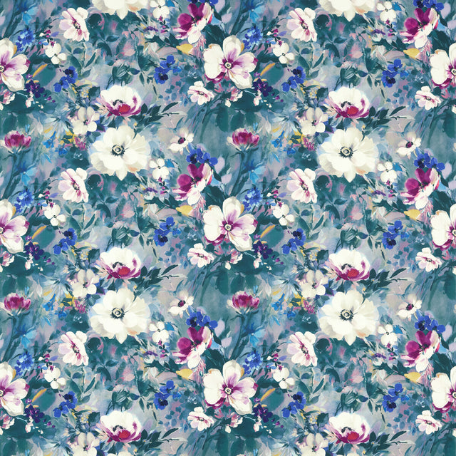 CLARKE AND CLARKE F1574/01.CAC.0 RUGOSA DAMSON VELVET Fabric - Eade's Wallpaper