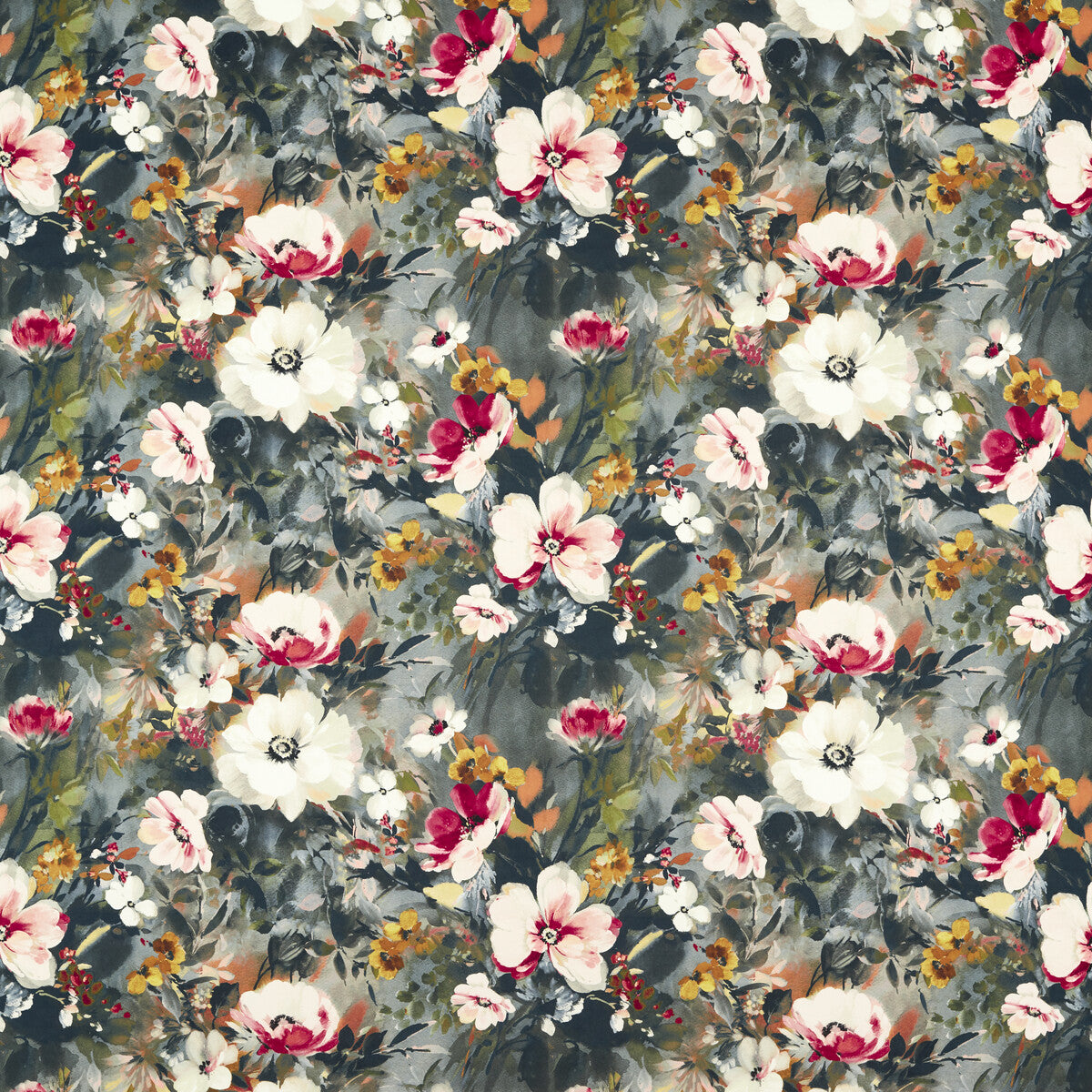 CLARKE AND CLARKE F1574/02.CAC.0 RUGOSA NOIR VELVET Fabric - Eade's Wallpaper