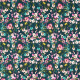 CLARKE AND CLARKE F1575/01.CAC.0 WILD MEADOW KINGFISHER VELVET Fabric - Eade's Wallpaper