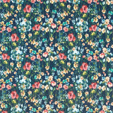 CLARKE AND CLARKE F1575/02.CAC.0 WILD MEADOW MIDNIGHT VELVET Fabric - Eade's Wallpaper