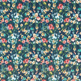 CLARKE AND CLARKE F1575/02.CAC.0 WILD MEADOW MIDNIGHT VELVET Fabric - Eade's Wallpaper